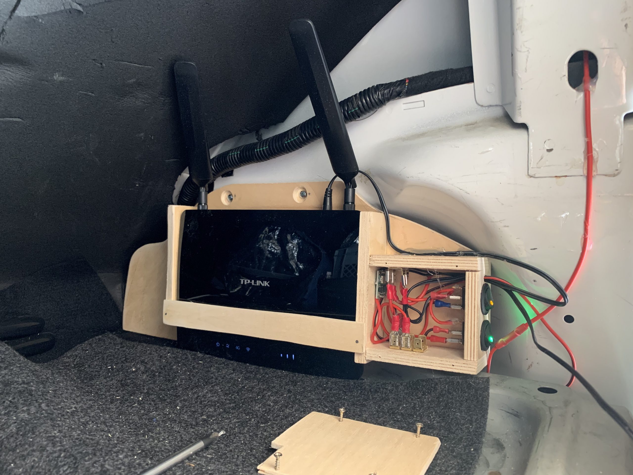 Schalter Router und WebCam